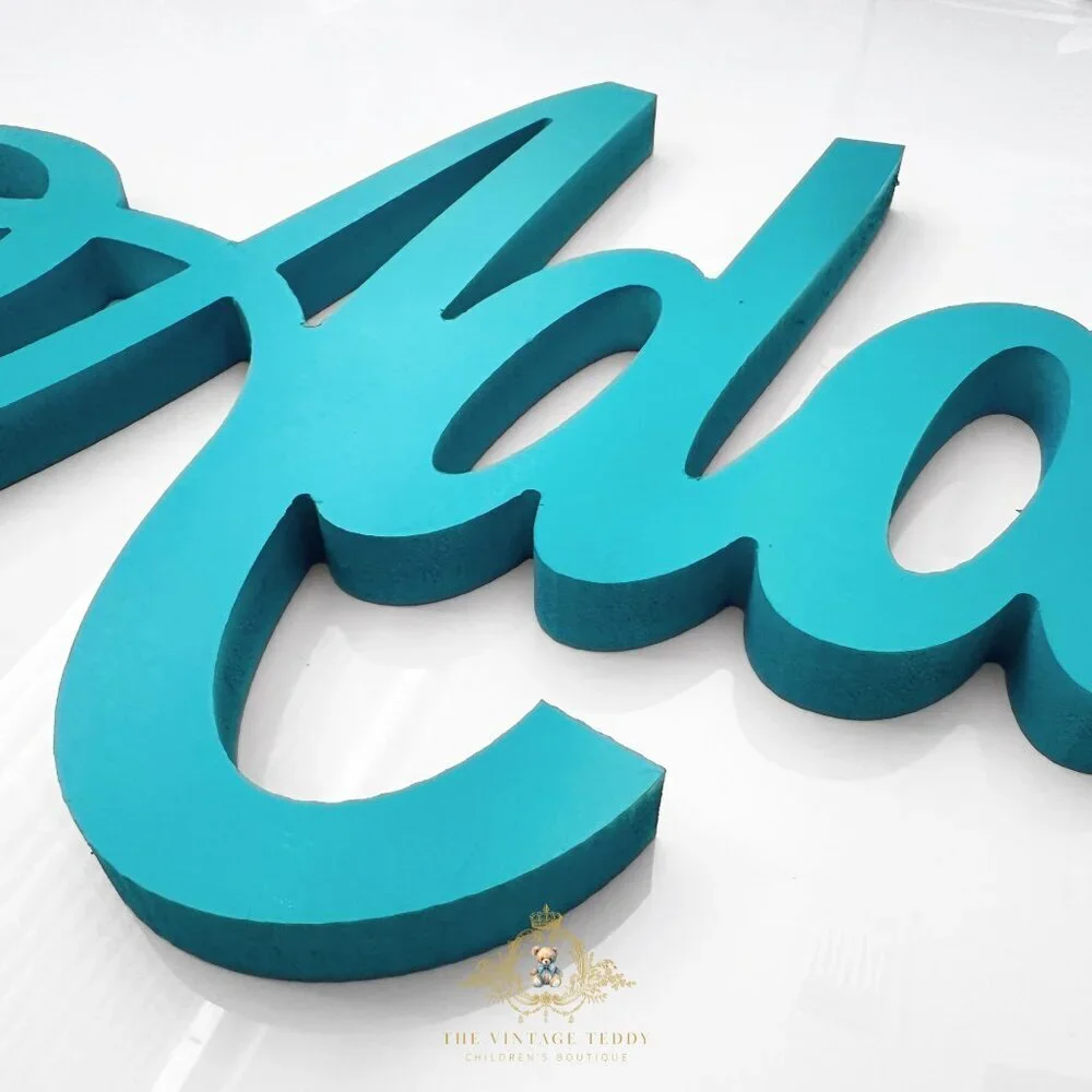 NWT Custom Personalized Wooden Children's Name Sign Nursery Kids Room Decor Adam